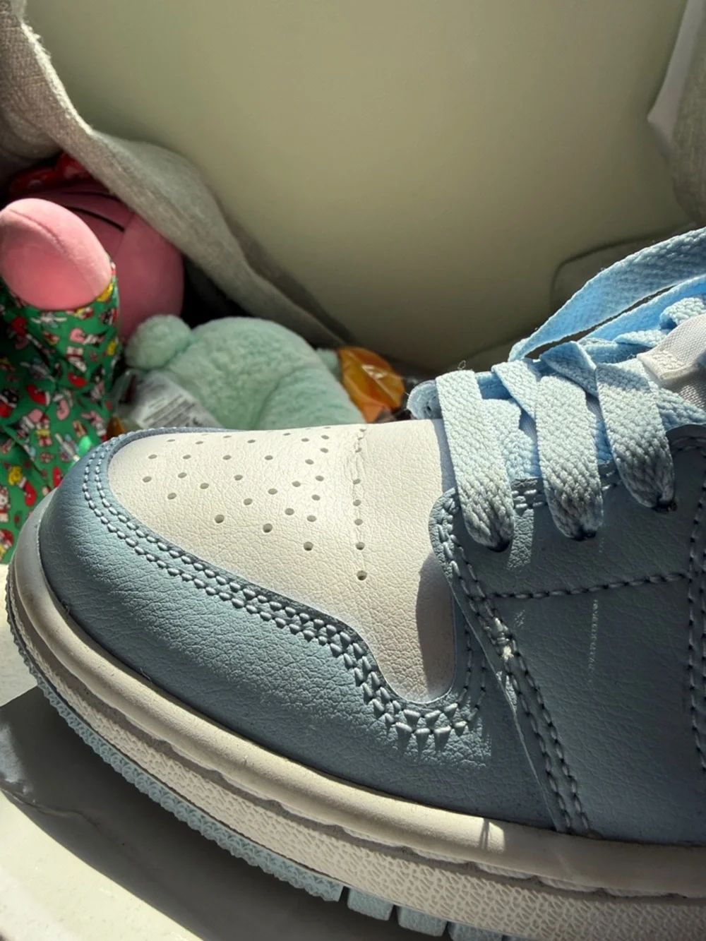 Nike Women’s Low Top Sneakers in Light Blue and White - Picture 3 of 11